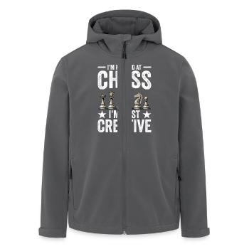 Jeu de stratégie Échecs - Bad In Chess Creative - Veste softshell homme en polyester recyclé Stanley/Stella - charbon - Devant - AI Model Male 185 light (185cm)