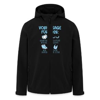Werdende Mutter 2026 VORHERSAGE Lustiges - Recycelte Männer Softshell-Jacke von Stanley/Stella - Schwarz - Vorne - AI Model Male 185 light (185cm)