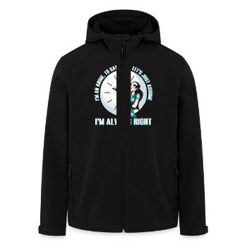 Anime Manga Otaku Kawaii Japan Cosplay Comic - Recycelte Männer Softshell-Jacke von Stanley/Stella - Schwarz - Vorne - AI Model Male 185 light (185cm)