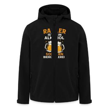 Radler Kein Alkohol Bierquälerei Spruch - Recycelte Männer Softshell-Jacke von Stanley/Stella - Schwarz - Vorne - AI Model Male 185 light (185cm)
