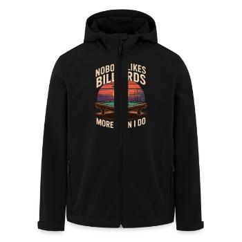 Nobody Likes Billiards More Than I Do - Recycelte Männer Softshell-Jacke von Stanley/Stella - Schwarz - Vorne - AI Model Male 185 light (185cm)