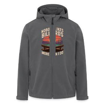 Personne n’aime le billard plus que moi - Veste softshell homme en polyester recyclé Stanley/Stella - charbon - Devant - AI Model Male 185 light (185cm)