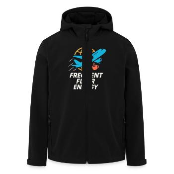 Flugbegleiter Kabinencrew Leben Luftfahrt - Recycelte Männer Softshell-Jacke von Stanley/Stella - Schwarz - Vorne - AI Model Male 185 light (185cm)