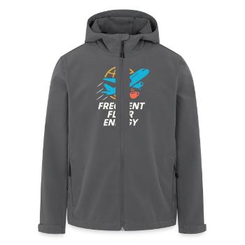 Flight Attendant Cabin Crew Life Aviation - Men’s Recycled Softshell Jacket by Stanley/Stella - anthracite - Front - AI Model Male 185 light (185cm)