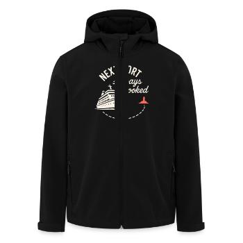 Cruise Addict Funny Cruise Loyalty Ocean - Veste softshell homme en polyester recyclé Stanley/Stella - noir - Devant - AI Model Male 185 light (185cm)