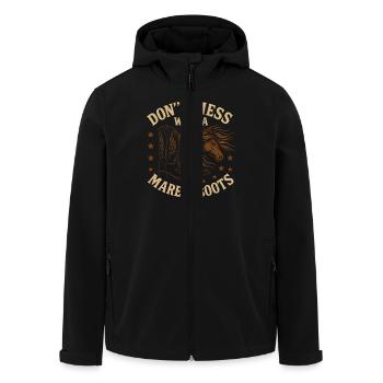 Ne vous engagez pas avec une jument en bottes - Veste softshell homme en polyester recyclé Stanley/Stella - noir - Devant - AI Model Male 185 light (185cm)