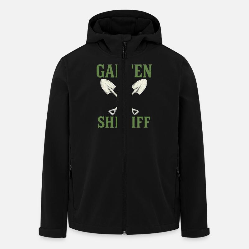 Garden Sheriff Funny Gardener Outfit - Men’s Recycled Softshell Jacket by Stanley/Stella - black