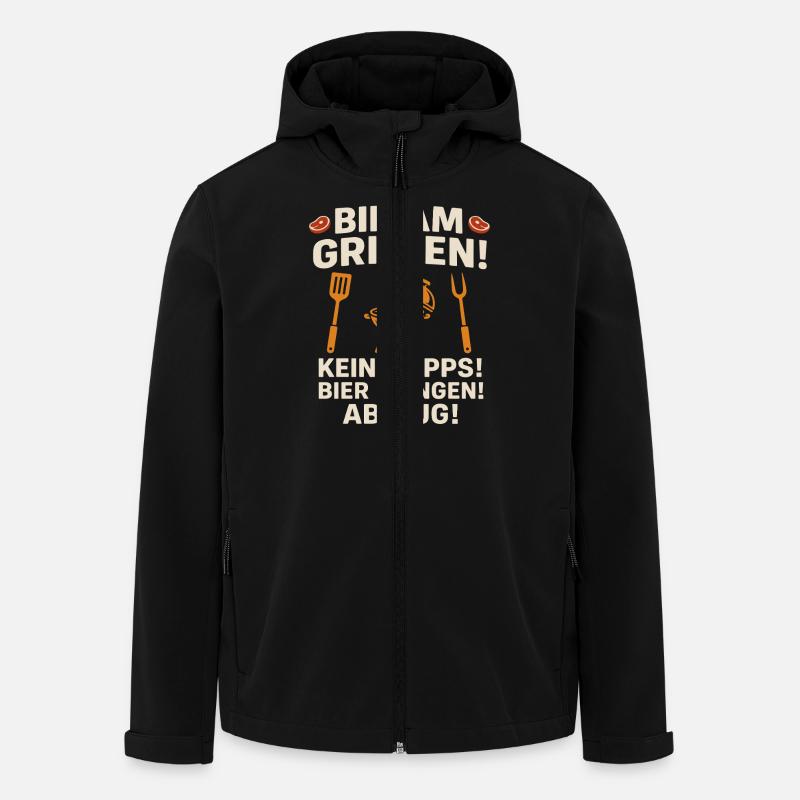 I'm Grilling Funny BBQ Design - Men’s Recycled Softshell Jacket by Stanley/Stella - black