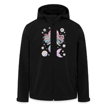Süße Kawaii Meerjungfrau – Pastell Design - Recycelte Männer Softshell-Jacke von Stanley/Stella - Schwarz - Vorne - AI Model Male 185 light (185cm)