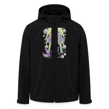 Süße Kawaii Meerjungfrau – Pastell Design - Recycelte Männer Softshell-Jacke von Stanley/Stella - Schwarz - Vorne - AI Model Male 185 light (185cm)