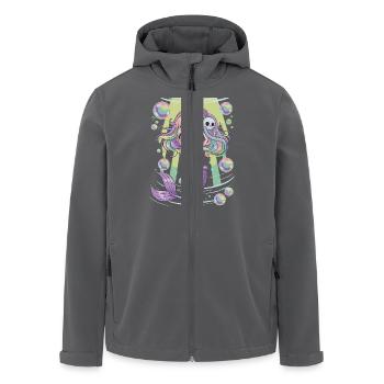 Mignonne Sirène Kawaii – Design Pastel - Veste softshell homme en polyester recyclé Stanley/Stella - charbon - Devant - AI Model Male 185 light (185cm)