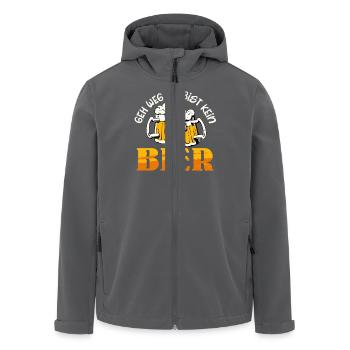 Bierfan GEH WEG DU BIST KEIN BIER Lustiges - Recycelte Männer Softshell-Jacke von Stanley/Stella - Schwarz - Vorne - AI Model Male 185 light (185cm)