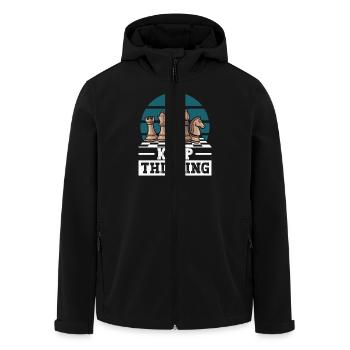 Casse-tête Casse-tête Échecs Sports Continuez à réfléchir - Veste softshell homme en polyester recyclé Stanley/Stella - noir - Devant - AI Model Male 185 light (185cm)