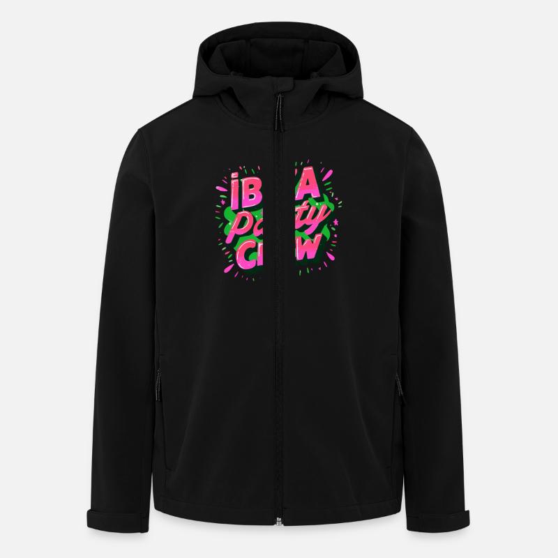Ibiza Party Crew - Recycelte Männer Softshell-Jacke von Stanley/Stella - Schwarz