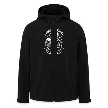 Proud Member – Day Drinking Club - Men’s Recycled Softshell Jacket by Stanley/Stella - black - Front - AI Model Male 185 light (185cm)