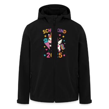 Écolier 2025 Unicorn Cône d’école - Veste softshell homme en polyester recyclé Stanley/Stella - noir - Devant - AI Model Male 185 light (185cm)