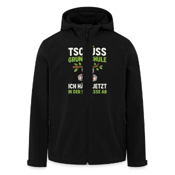 Tschüss Grundschule Koala 5. Klasse - Recycelte Männer Softshell-Jacke von Stanley/Stella - Schwarz - Vorne - AI Model Male 185 light (185cm)