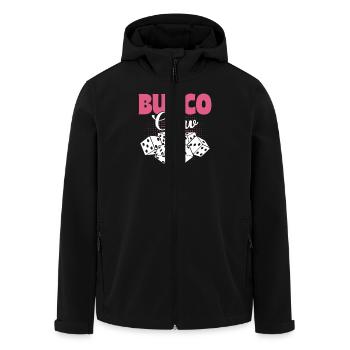 Soirée de dés Bunco Tournoi Bunco Crew - Veste softshell homme en polyester recyclé Stanley/Stella - noir - Devant - AI Model Male 185 light (185cm)
