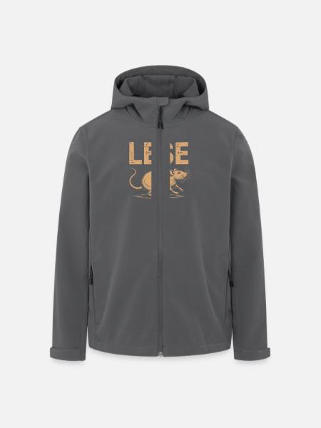 Leseratte – Bücherwurm & Lesezeichen-Fan - Recycelte Männer Softshell-Jacke von Stanley/Stella - Schwarz