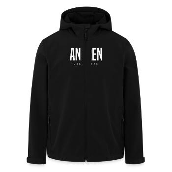 Angren Usbekistan - Recycelte Männer Softshell-Jacke von Stanley/Stella - Schwarz - Vorne - AI Model Male 185 light (185cm)
