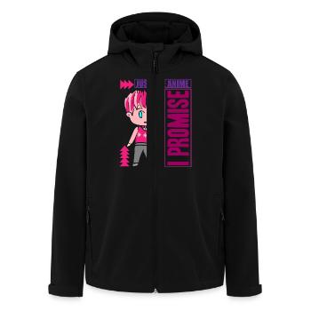 Anime Manga Otaku Kawaii Japan Cosplay Comic - Recycelte Männer Softshell-Jacke von Stanley/Stella - Schwarz - Vorne - AI Model Male 185 light (185cm)