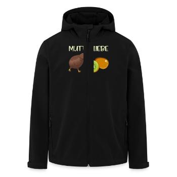 Bald Mama MUTTERLIEBE Werdende Mutter Lustig - Recycelte Männer Softshell-Jacke von Stanley/Stella - Schwarz - Vorne - AI Model Male 185 light (185cm)
