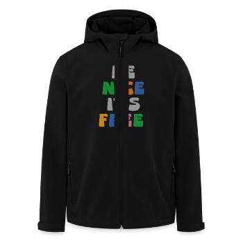 be nice it´s free - Recycelte Männer Softshell-Jacke von Stanley/Stella - Schwarz - Vorne - AI Model Male 185 light (185cm)