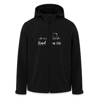 Werdende Mutter KUGEL VORAUS 2026 Lustiges - Recycelte Männer Softshell-Jacke von Stanley/Stella - Schwarz - Vorne - AI Model Male 185 light (185cm)