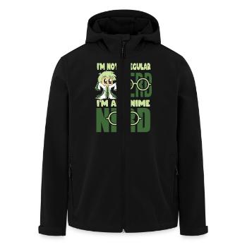 Anime Manga Otaku Kawaii Japan Cosplay Comic - Recycelte Männer Softshell-Jacke von Stanley/Stella - Schwarz - Vorne - AI Model Male 185 light (185cm)