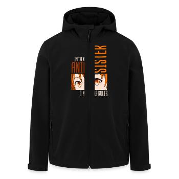 Anime Manga Otaku Kawaii Japan Cosplay Comic - Recycelte Männer Softshell-Jacke von Stanley/Stella - Schwarz - Vorne - AI Model Male 185 light (185cm)