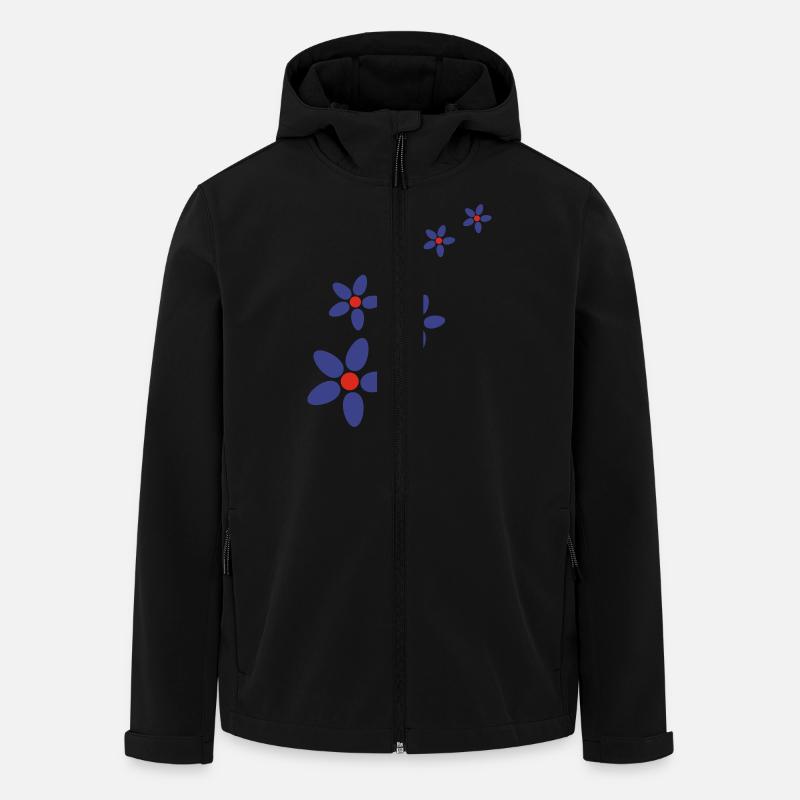 fleur - Veste softshell homme en polyester recyclé Discoverer Stanley/Stella - noir