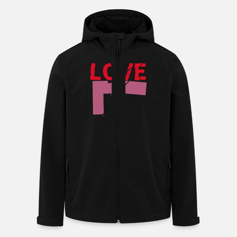 Love - Recycelte Männer Softshell-Jacke von Stanley/Stella - Schwarz