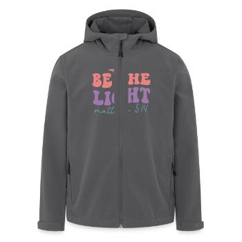 Sei das Licht - Recycelte Männer Softshell-Jacke von Stanley/Stella - Schwarz - Vorne - AI Model Male 185 light (185cm)