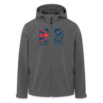 British Nordic Ski Team - Logo - Men’s Recycled Softshell Jacket by Stanley/Stella - black - Front - AI Model Male 185 light (185cm)