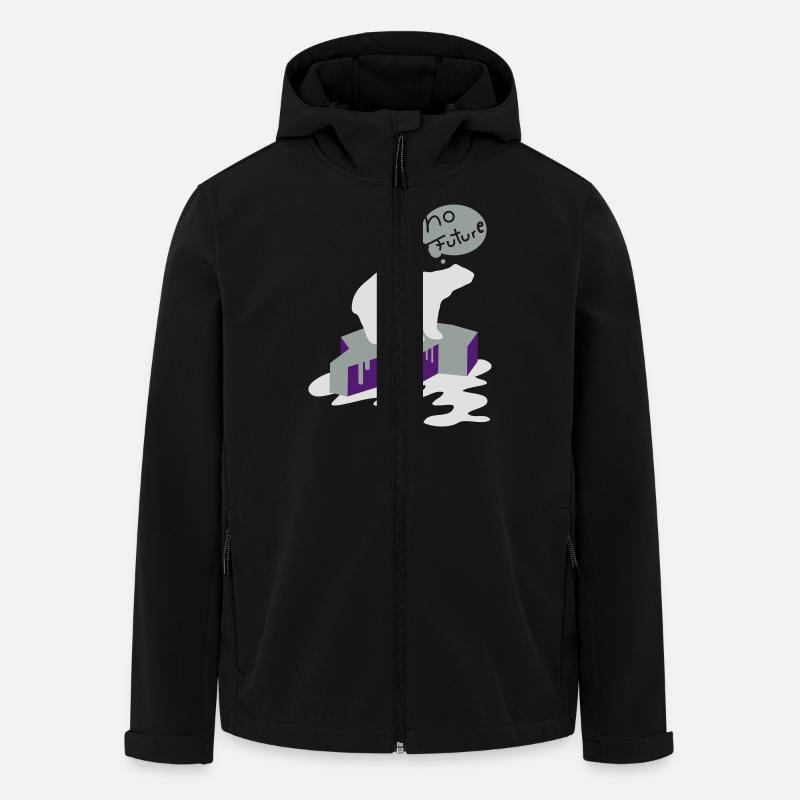 no_future - Recycelte Männer Softshell-Jacke Discoverer von Stanley/Stella - Schwarz