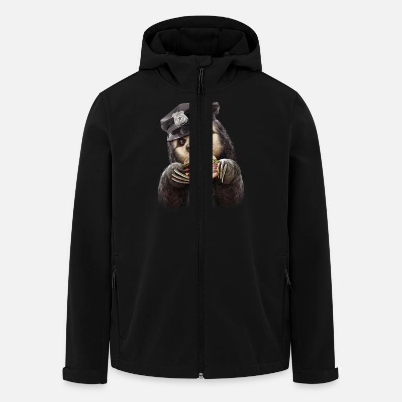 Burger Polizei - Recycelte Männer Softshell-Jacke von Stanley/Stella - Schwarz