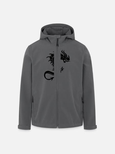Drache, Dragon, Tribal - Recycelte Männer Softshell-Jacke von Stanley/Stella - Schwarz