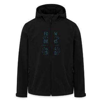 Follow your dreams, go back to bed - Schlafen Bett - Veste softshell homme en polyester recyclé Stanley/Stella - noir - Devant - AI Model Male 185 light (185cm)