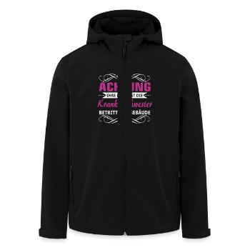 Krankenschwester - Ihre Majestät - Recycelte Männer Softshell-Jacke von Stanley/Stella - Schwarz - Vorne - AI Model Male 185 light (185cm)