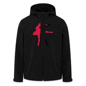 Danseuse de ballet vecteur Silhouette - Veste softshell homme en polyester recyclé Stanley/Stella - noir - Devant - AI Model Male 185 light (185cm)