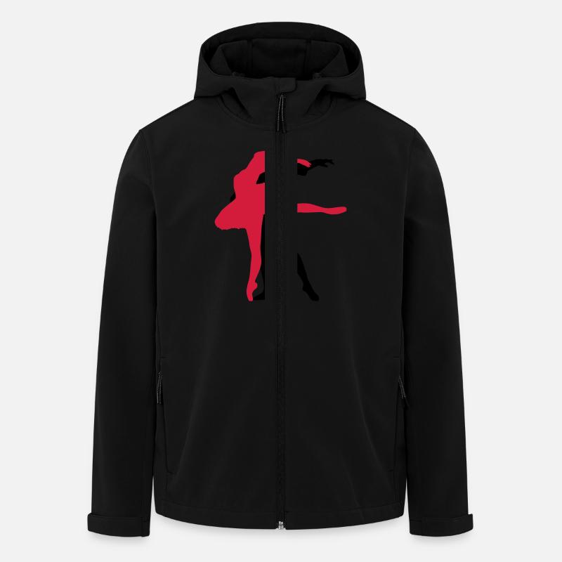 Danseuse de ballet vecteur Silhouette - Veste softshell homme en polyester recyclé Stanley/Stella - noir