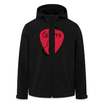 Plectrum Guitar Guitar 2 - Men’s Recycled Softshell Jacket by Stanley/Stella - black - Front - AI Model Male 185 light (185cm)