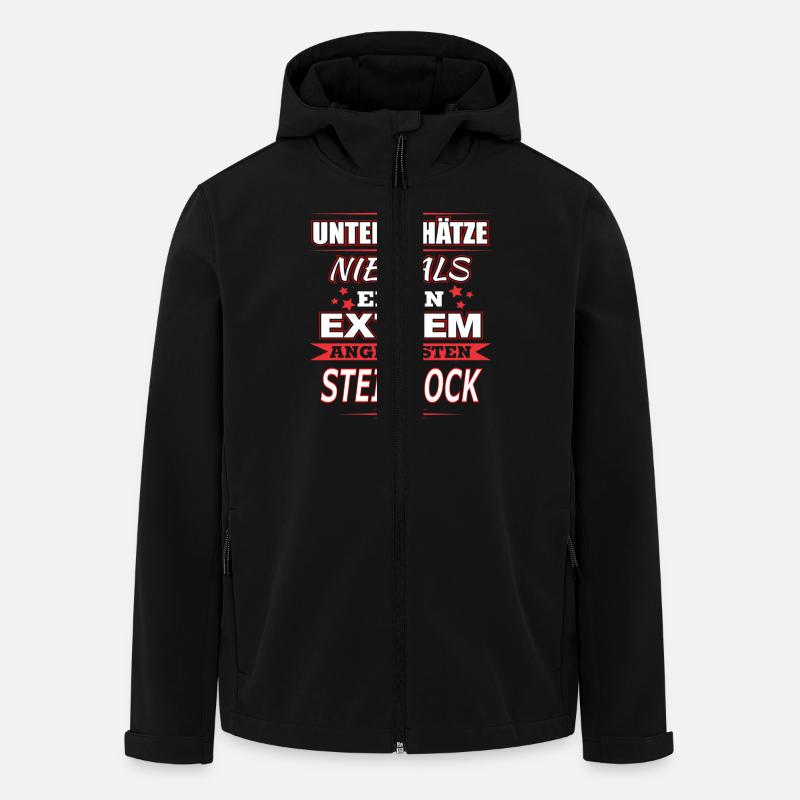 STEINBOCK - Recycelte Männer Softshell-Jacke von Stanley/Stella - Schwarz
