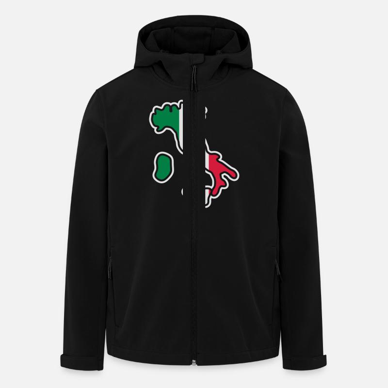 italy_map - Recycelte Männer Softshell-Jacke von Stanley/Stella - Schwarz