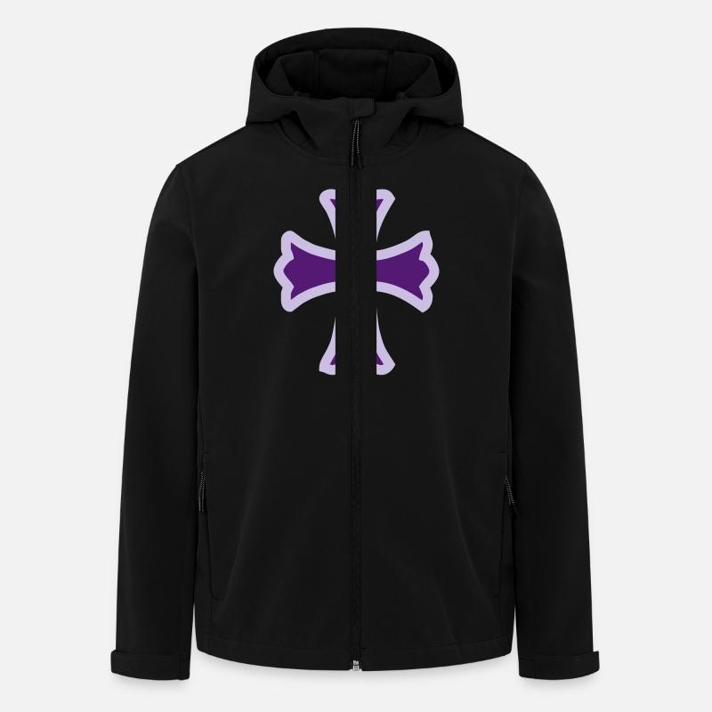 kreuz - Recycelte Männer Softshell-Jacke von Stanley/Stella - Schwarz