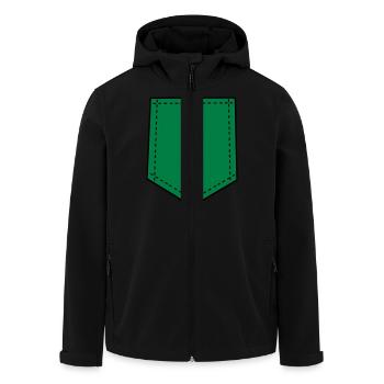 Brusttasche für T-Shirts (Farbauswahl) - Recycelte Männer Softshell-Jacke von Stanley/Stella - Schwarz - Vorne - AI Model Male 185 light (185cm)