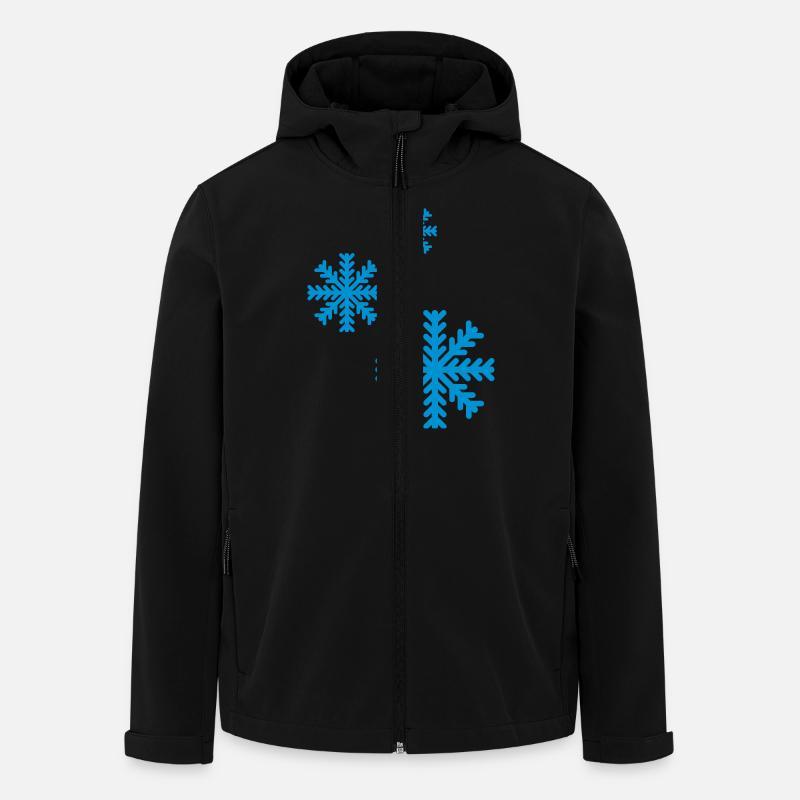 schneeflocken__f1 - Recycelte Männer Softshell-Jacke von Stanley/Stella - Schwarz