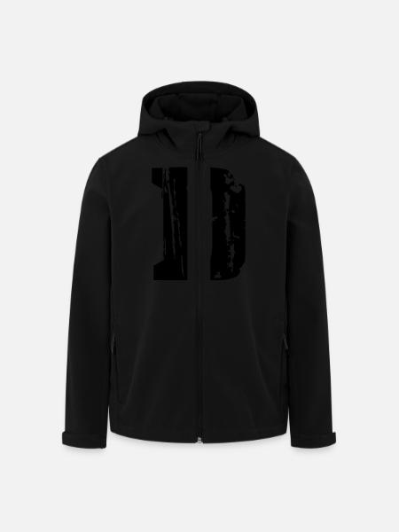 D - Buchstabe - Recycelte Männer Softshell-Jacke von Stanley/Stella - Schwarz