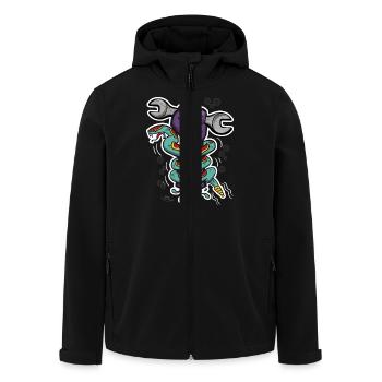 zombie garage - Veste softshell homme en polyester recyclé Stanley/Stella - noir - Devant - AI Model Male 185 light (185cm)