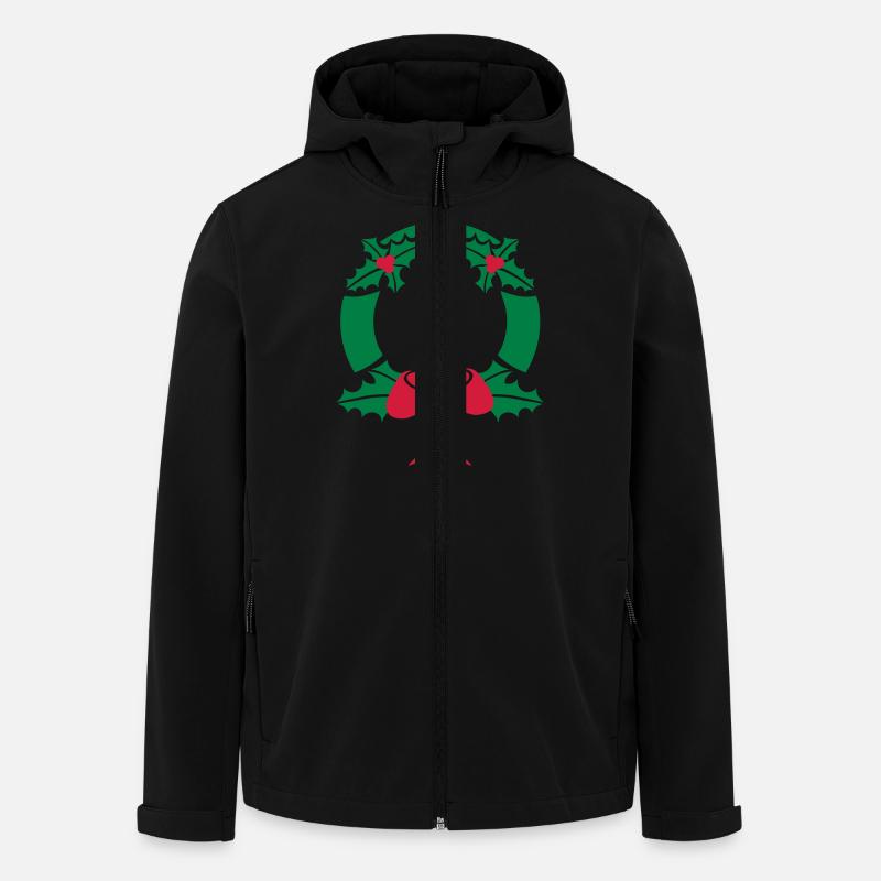 Kranz Weihnachten - Recycelte Männer Softshell-Jacke von Stanley/Stella - Schwarz